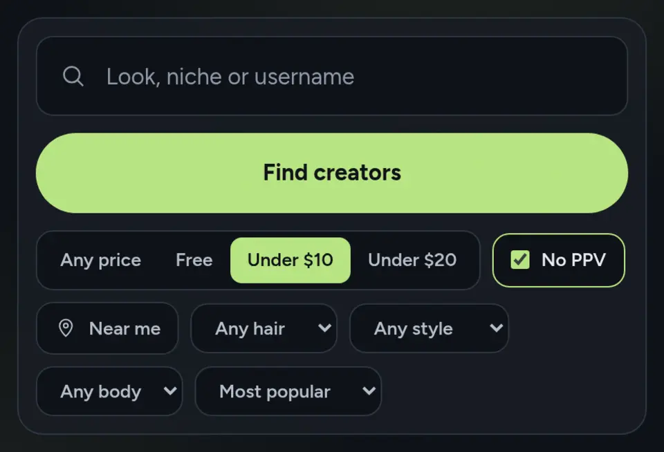 Search console with the Under $10 budget and No PPV filters switched on